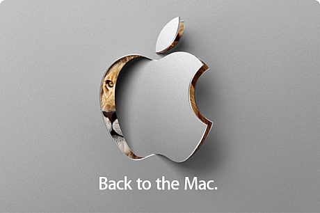 　2010年10月20日に開催された「Back to the Mac」イベントの招待状。このイベントでは、新OS「Mac OS X Lion」と新型「MacBook Air」が発表された。
