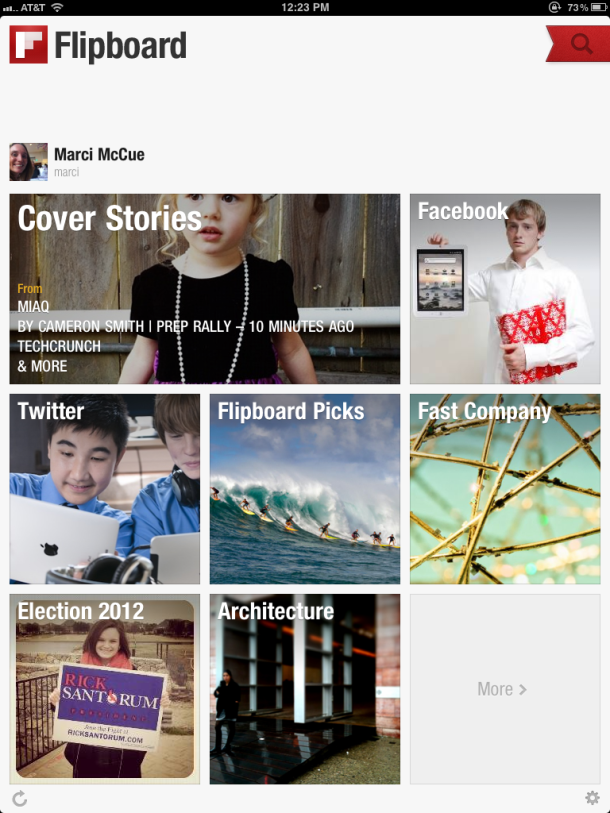 新バージョンのiPad用Flipboardは、iPhone版でのみ提供されていたCover Storiesを搭載する