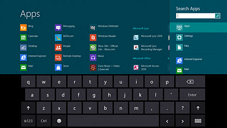 　Windows 8はタブレットとPCに最適化されている。ソフトウェアキーボードを複数種類装えているが、その中でも主要なものは、その反応の良さに感心する。
