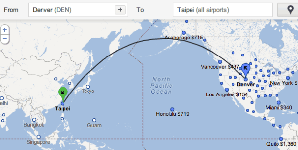 Google Flight Searchでは、目的地が米国外のフライトでも米国発なら対象範囲となった。
