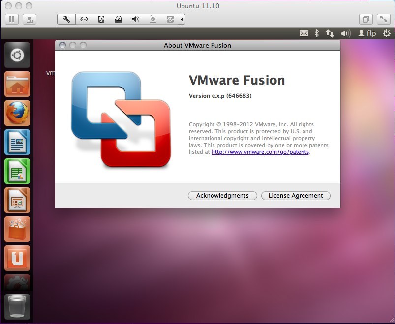 「VMware Fusion」+「Ubuntu 11.10」