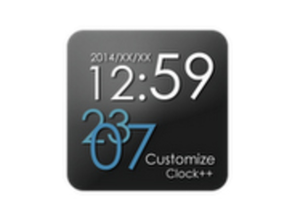 時計の配置を自由に設定できる壁紙アプリ「カスタム時計++」