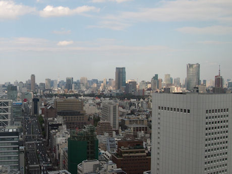 　窓をのぞけば、東京スカイツリーと東京タワー、六本木ヒルズまでが一望できる。