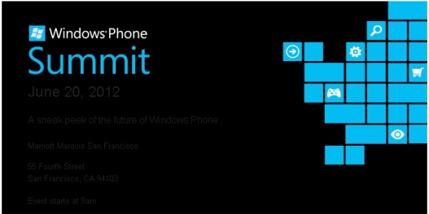 Microsoftが報道機関に送付した6月後半開催のWindows Phoneサミットへの招待状