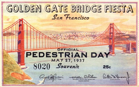 　1937年5月27日、1本の真新しい橋が初めて一般開放された。サンフランシスコと、その北に隣接するマリン郡を結ぶこの新しい橋は（当時は議論の的となったが）、歴史上最も多く写真に撮られた人工建造物の1つとなった。ゴールデンゲートブリッジは現在、世界中に知られる象徴的存在であり、米国時間5月27日で開通75周年を迎えた。

　本記事では、この素晴らしい橋の75周年を祝って、ほぼすべてのアングルからこの橋を眺めるとともに、建設時の歴史的に貴重な写真も見ていく。

