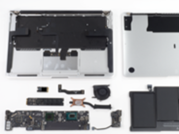 分解、13インチ「MacBook Air」--写真で見る2012年モデルの内部構造