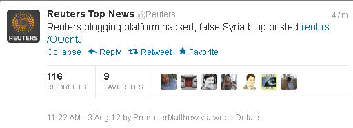 Reutersのツイート