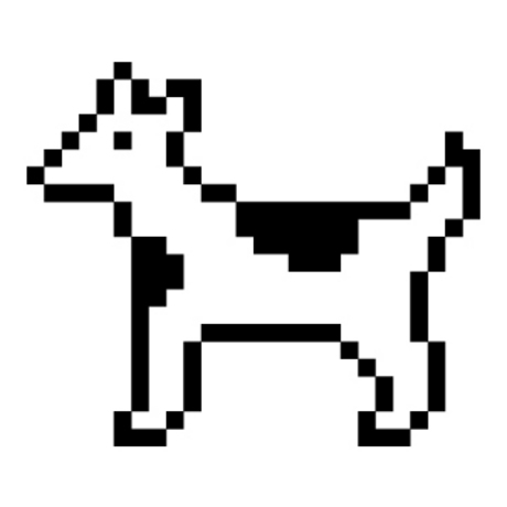 　「Dogcow」は「Clarus the Dogcow」としても知られるが、Kare氏が「Cairo」フォントの一部として作成したものだ。このアイコンは後に、初期Mac OSのプリンタ環境設定のダイアログボックスにも採用されていた。
