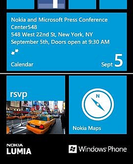 NYで開催予定のNokiaとMicrosoft共同記者会見の招待状