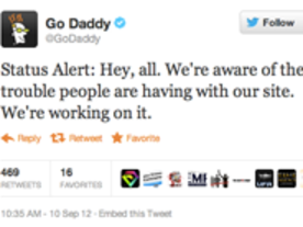 Go Daddyがサービス提供するウェブサイト、攻撃を受けてダウンか