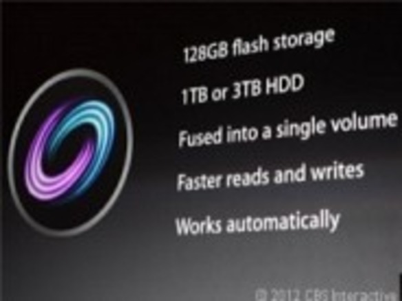アップル、ハイブリッドドライブ「Fusion Drive」を発表--新iMacとMac miniで選択可能に