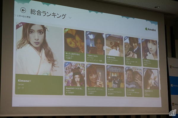 Ameba芸能人・有名人ブログ for Windows 8ストアアプリ