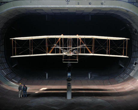 　1999年3月、有人動力飛行100周年を祝うプロジェクトの一環として、「1903 Wright Flyer」のフルスケールのレプリカがNASAエイムズ研究センターの40フィート×80フィート（約12m×24m）の風洞内に設置され、この飛行機の空力特性を歴史的に見て高い精度でデータベース化するためのテストが行われた。エンジニアらは風洞内で2週間にわたり、このレプリカの安定性や操縦性、ハンドリング性を、最大27ノット（時速30マイル（秒速約13m））の風速で調べた。