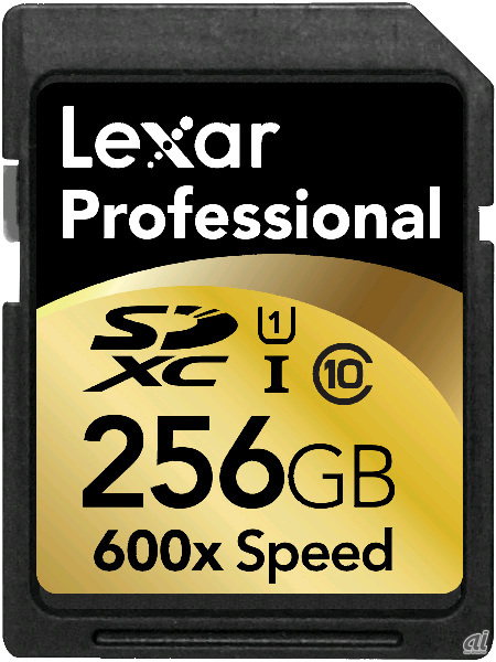 「プロフェッショナル600倍速SDXC UHS-I 256GBカード」