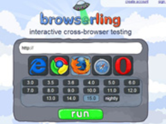 ［ウェブサービスレビュー］特定ブラウザでの表示をオンラインでエミュレートできる「browserling」