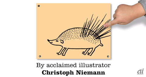 　「ふれあい動物ランド」は、著名な作家兼イラストレーターのクリストフ・ニーマン氏によるインタラクティブな絵本だ。21種類の動物たちと触れ合える。CMではハリネズミにタッチするシーンが使われている。価格は170円（3月27日現在）。
