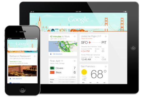 パーソナルアシスタント兼予測検索ツールの「Google Now」は、4月にAppleの「iPhone」版および「iPad」版が発表された。