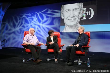 南カリフォルニアで米国時間5月28日に開かれたAll Things Dカンファレンスに登場した、Appleの最高経営責任者（CEO）のTim Cook氏。