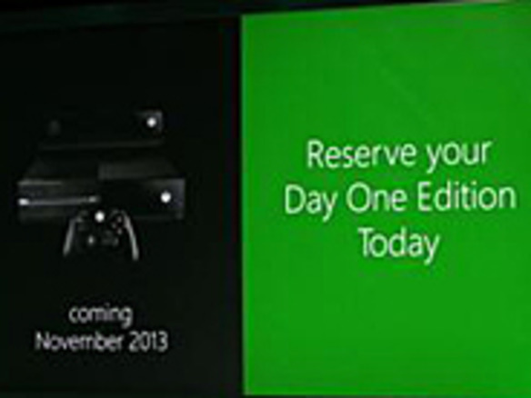 MS、新ゲーム機「Xbox One」を北米で11月発売--価格は499ドル