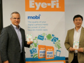 PCや無線LANルータなしで画像をスマホに転送できる「Eye-Fi Mobiカード」