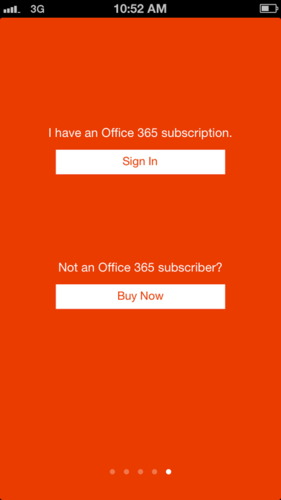 　Office Mobile for iPhoneは無料だが、使用するには「Office 365」への加入が必要だ。Office Mobile for iPhoneとOffice 365の両方を試用したい場合、まずはOffice.comから無料トライアルを入手できる。