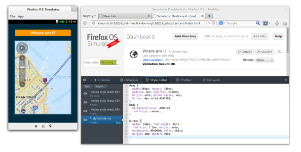 モジラの「Firefox OS」シミュレータはFirefoxのアドオンで、開発者は実際の電話を使うことなく自身のソフトウェアをテストできる。