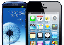 サムスンの「GALAXY S III」とAppleの「iPhone 5」