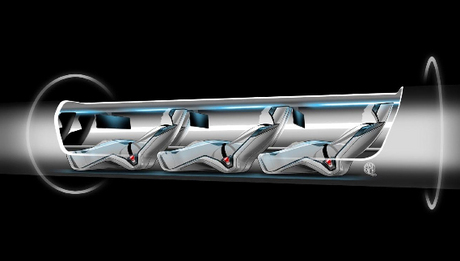 　Musk氏によると、交通システム「Hyperloop」の一部である密封型カプセルは、定員28名であり、チューブ内を移動し、ロサンゼルスもしくはサンフランシスコから約2分ごとに発進するという。