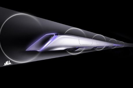 　Hyperloopの路線は、部分真空のシリンダーチューブで構成されており、ロサンゼルスとサンフランシスコにある駅を閉ループ方式で結ぶ。チューブは、カプセルの周囲において最適な気流が得られるような大きさになっており、期待される移動速度において性能および燃料消費効率を向上させるようになっている。