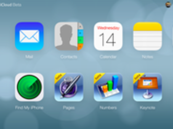 アップル、「iCloud」ベータ版サイトに「iOS 7」風の新デザインを採用