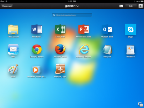 　ランチャーでは、「Windows」のプログラムも同じく、iPad向けアプリのように表示される。