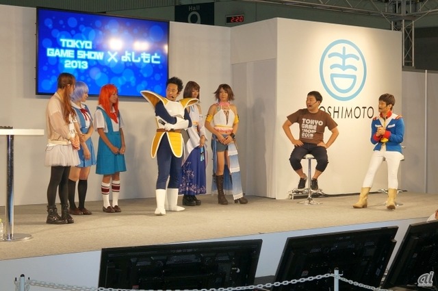 　今回新たに設けられた「よしもと×東京ゲーム笑ブース」のステージでは、吉本興業所属のお笑い芸人たちが登場。
