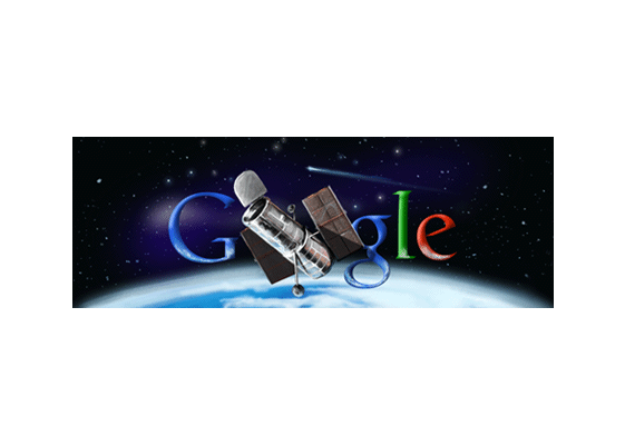 　Googleは2010年4月24日に、Hubble宇宙望遠鏡の20周年をこのDoodleで祝った。