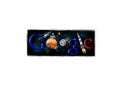 　2008年7月29日、Google DoodleはNASA創立50周年を祝った。NASAの設立は、ソビエト連邦が行った世界初の人工衛星「Sputnik 1号」の打ち上げに間接的に反応したものだった。