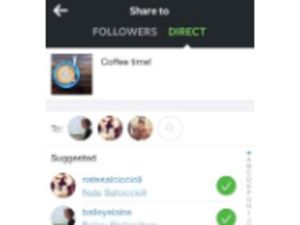 「Instagram Direct」がリリース--個別の写真共有やメッセージ送受信を可能に