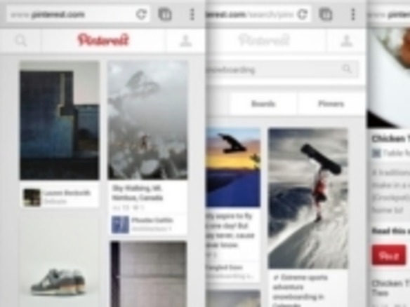 Pinterest、モバイルサイトを刷新--全世界向けにデザインを整理
