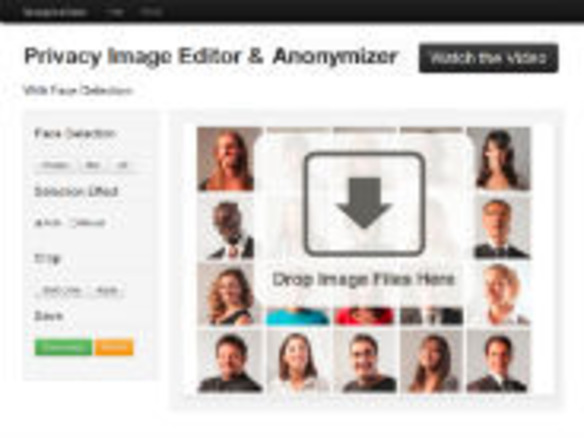 ［ウェブサービスレビュー］写真上の人物の顔を自動検出してモザイクをかける「Facepixelizer」