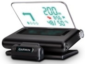 透過レンズのカーナビ「GARMIN HUD」--iPhoneと連携しナビ情報表示