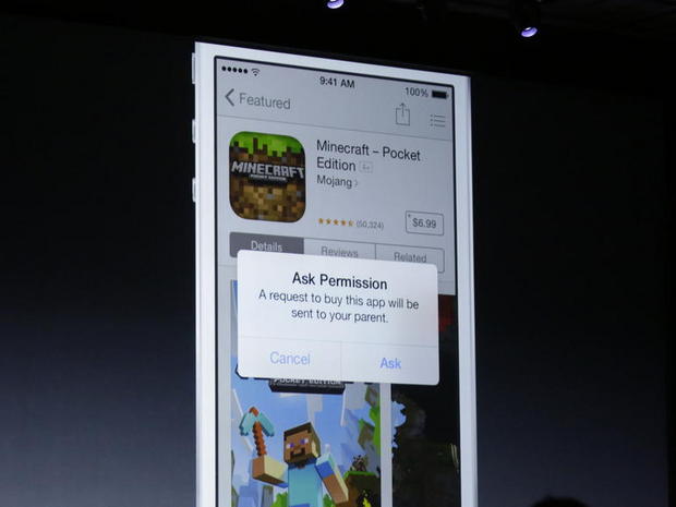 　iOS 8では、iTunesストアに複数のペアレンタルコントロールが導入されている。そのうちの1つは、アプリ購入時に保護者の許可を求めるというもの。