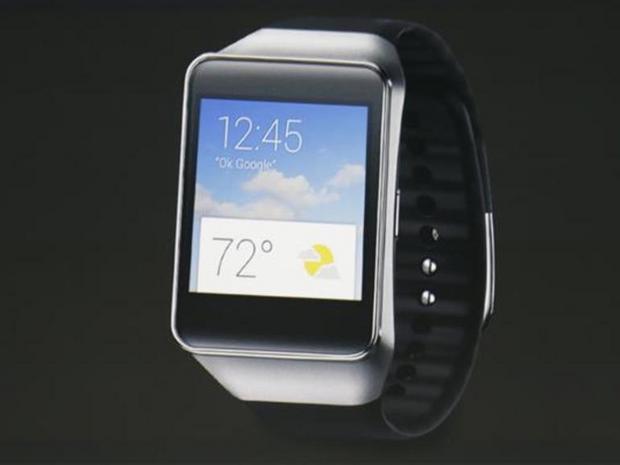 「Samsung Gear」
　Googleはサムスンとの提携を発表するにとどまり、Samsung Gearを目にする機会はなかった。もっとも、GoogleはAndroid Wear搭載の「Samsung Gear Live」を披露している。
