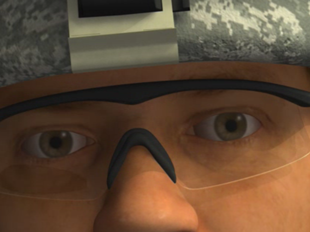 　兵士は、正式には「Ballistic eye protection」（防弾保護眼鏡）と呼ばれるこのような眼鏡をかける。米陸軍はその理由を、「任務遂行には視界の確保が重要」だからだとしている。