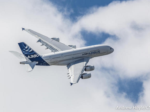 　Airbusの「A380」は同航空ショーの目玉の1つだった。座席数が500を超える大型旅客機で、世界最大規模の民間航空機である。