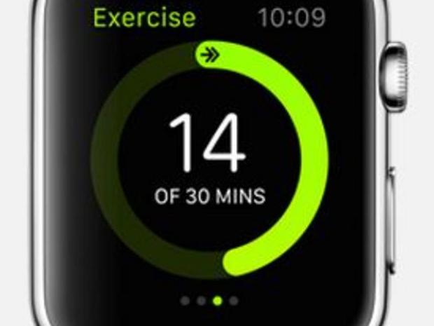 　Activityアプリでは、あと何分運動すればよいのか一目でわかる。