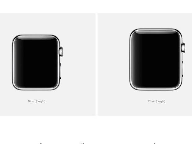 　手首の太さに合わせて選べるよう、Apple Watchには2つのサイズのケースが用意されている。