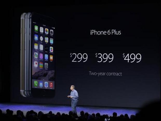 　iPhone 6 Plusには100ドルがそれぞれ上乗せされる。