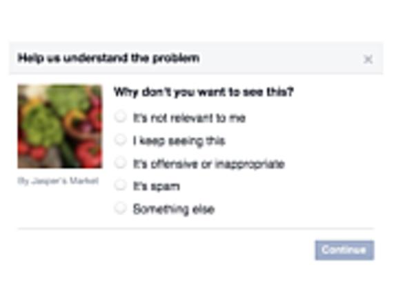 Facebook、広告表示を向上--あまり非表示にしないユーザーの反応など重視