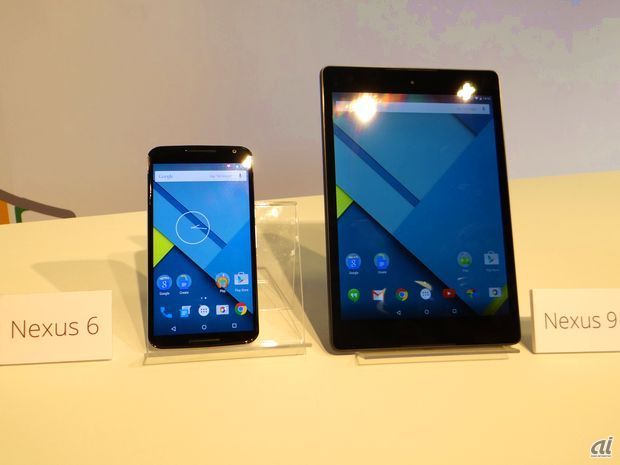 　グーグルは11月4日、台湾で開催したモバイルイベント「The Mobile First World」で、6インチのスマートフォン「Nexus 6」と、9インチのタブレット「Nexus 9」を披露した。ここでは両端末のデザインを写真で紹介する。