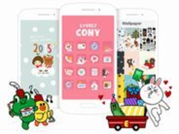 スマホ着せ替えアプリ Line Deco が00万ダウンロード Cnet Japan