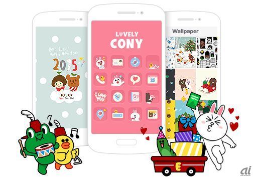 スマホ着せ替えアプリ Line Deco が00万ダウンロード Cnet Japan