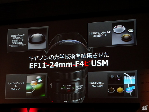 世界最広角の超広角ズームレンズ「EF11-24mm F4L USM」